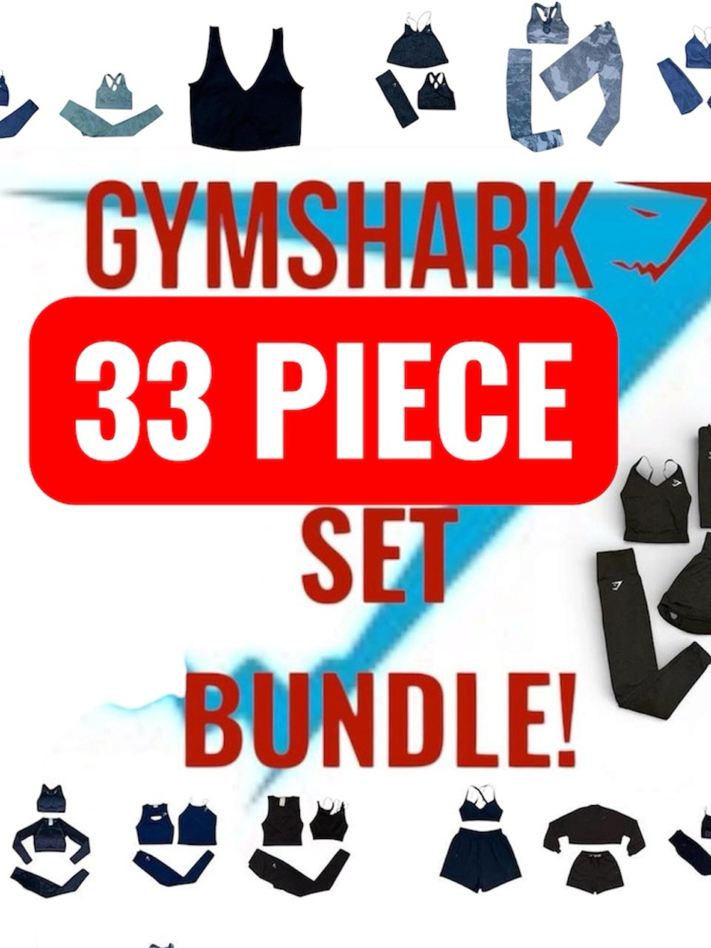 GYMSHARK 33 PIECE SET WORKOUT BUNDLE